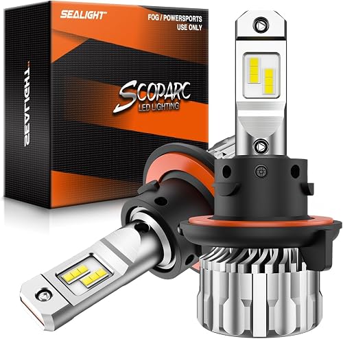 SEALIGHT H13 Bulbs, 70000LM 800% Brighter 6500K Cool…