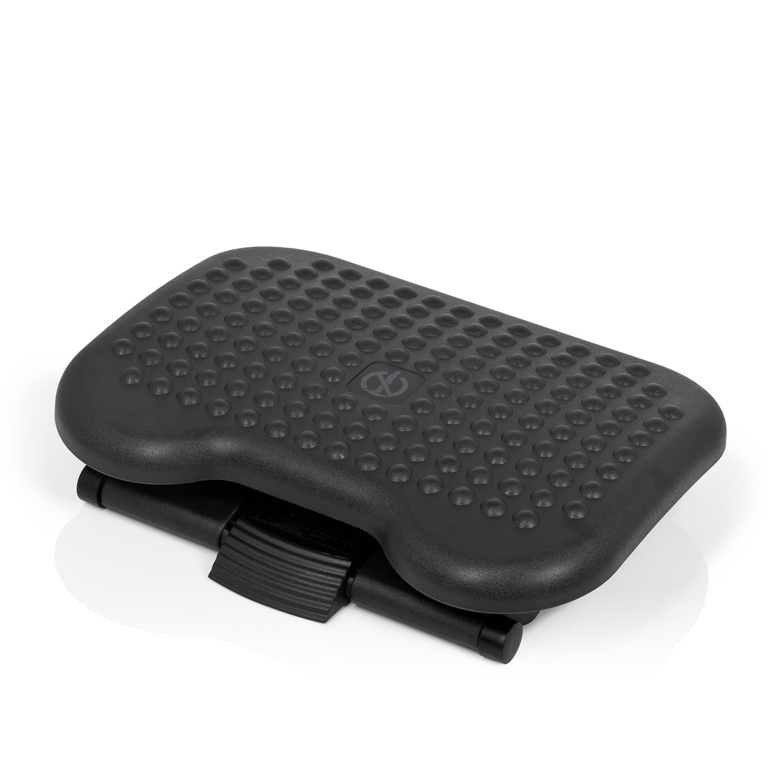 hjh OFFICE 721010 Reposapiés ergonómico PIEDINO Dot Antracita, Soporte para pies con Altura Ajustable, Apoyapiés con Efecto Masaje