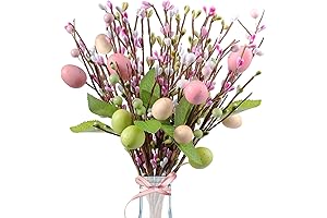 8Pcs Easter Floral Egg Picks, 12in Artificial Easter Sprays Picks