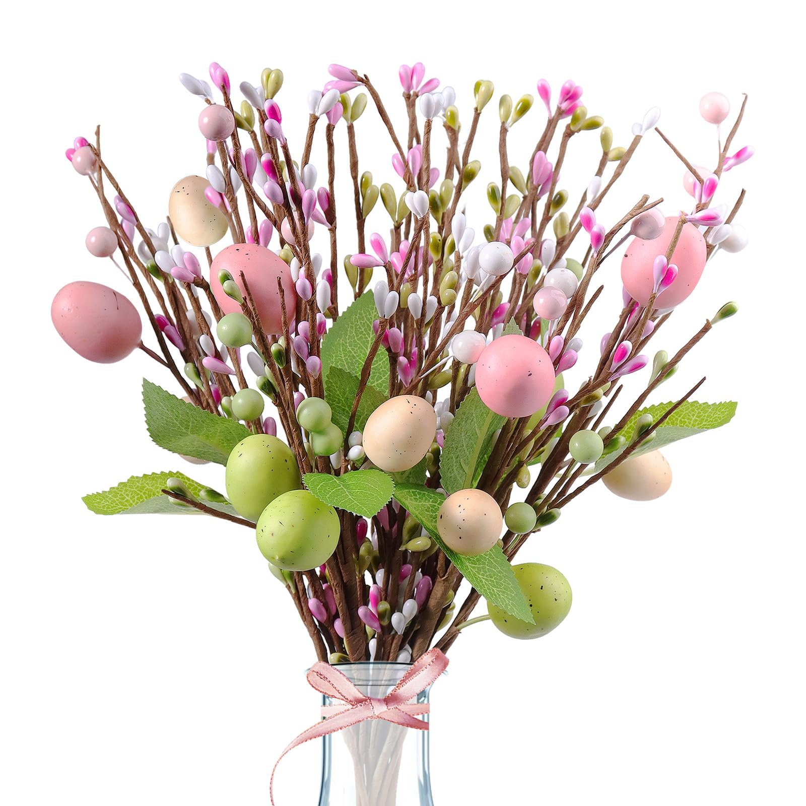 Tiges de baies de Pâques YBB de 31 cm aux finitions soignées pour décoration chic