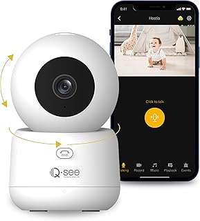 Indoor Security Camera, 3MP WiFi Camera Baby Monitor, 2-Way Audio, Call Button, Human & Pet Detection, Motion Tracking, Night Vision, Pan/Tilt Wireless IP Camera, Smart Home (Hestia 3T)