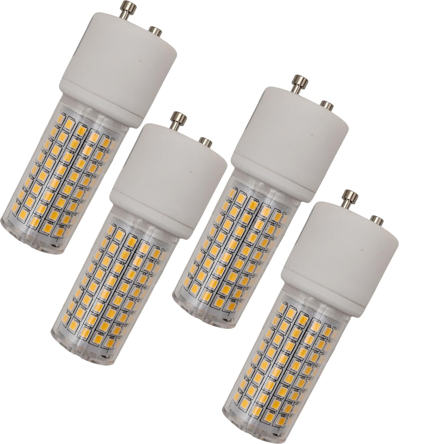 QLEE Slim GU24 LED Bulb for Enclosed Fixture 3000K 2-Prong Light Bulbs Twist Lock 120W Equivalent LED Bulb 12W Non-Dimmable Short Pin Based Bulbs for Hallway & Porch 4Pack