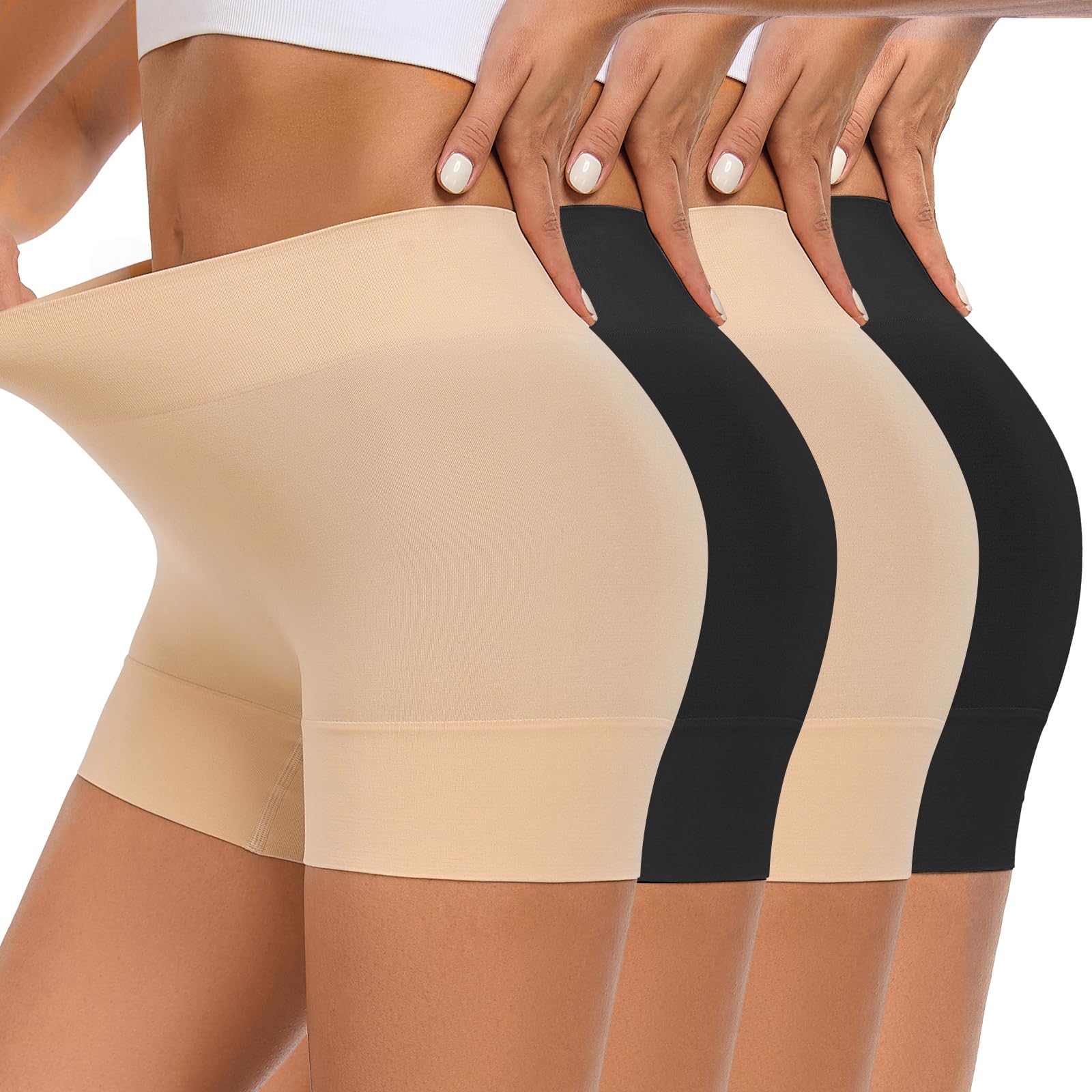 YADIFEN Radlerhose Damen Kurz für Kleid Kurze Radlerhose Shorts Damen unter Kleidern Rock Hotpants Short Leggings Boxershorts Nahtlos Hohe Taille Unterziehhose für Sommer