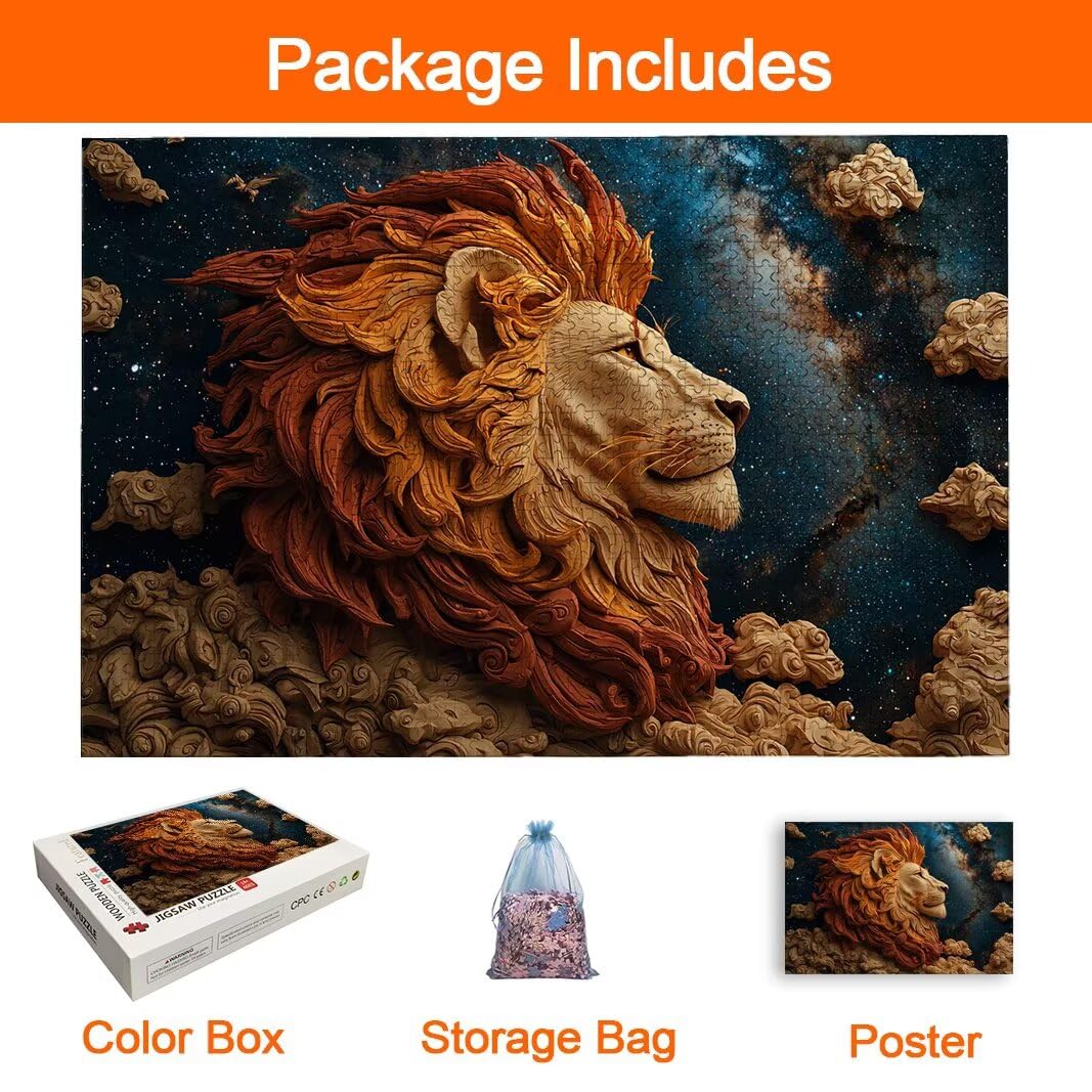 Puzzle Leone, Puzzle 2000 Pezzi Adulti per Decor, Regalo Donna/Uomo -8716