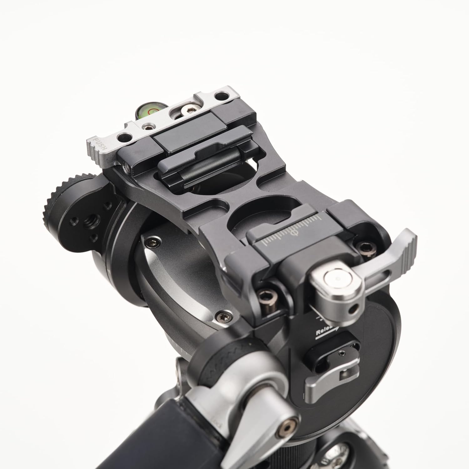 Benro Professional Inverted Ball-Head Video Head with Dual Plate (501 & Arca), Left-Side Operator Controls & Spring Counterbalance for Hybrid DSLR/Mirrorless Cinema Rigs (FS36PRO)