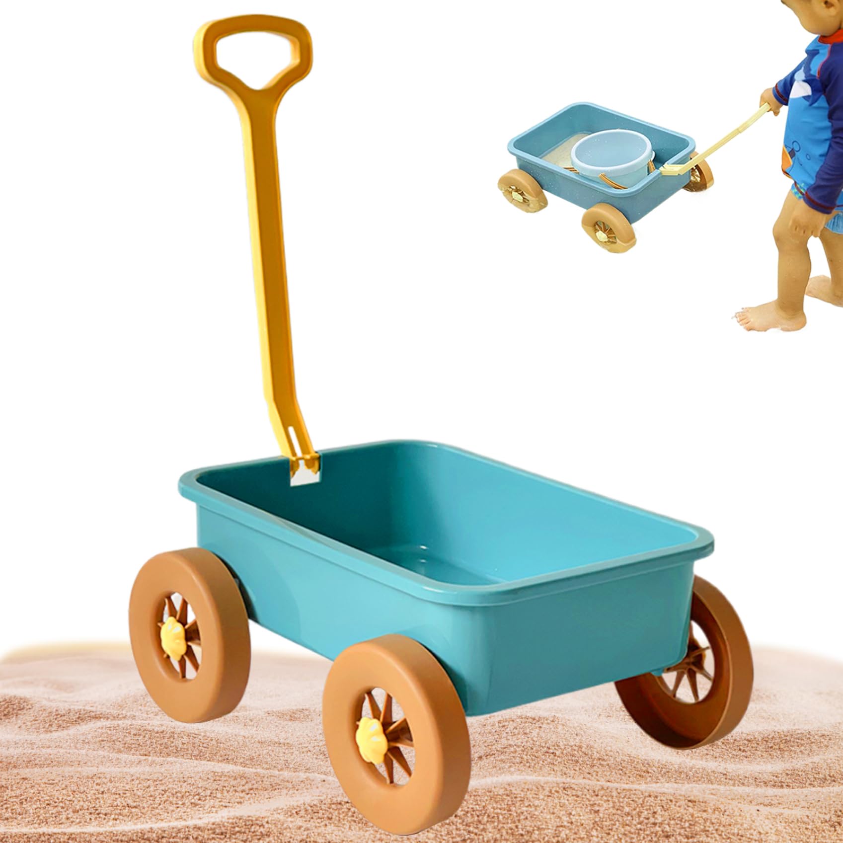 Carro de Juguete, Juguete de plástico para niños pequeños, Juguetes de Playa para niños de 15x11x7, 1 para Jugar Agua/Arena, Juguetes Verdes Reutilizables para el Verano, Playa Azul para