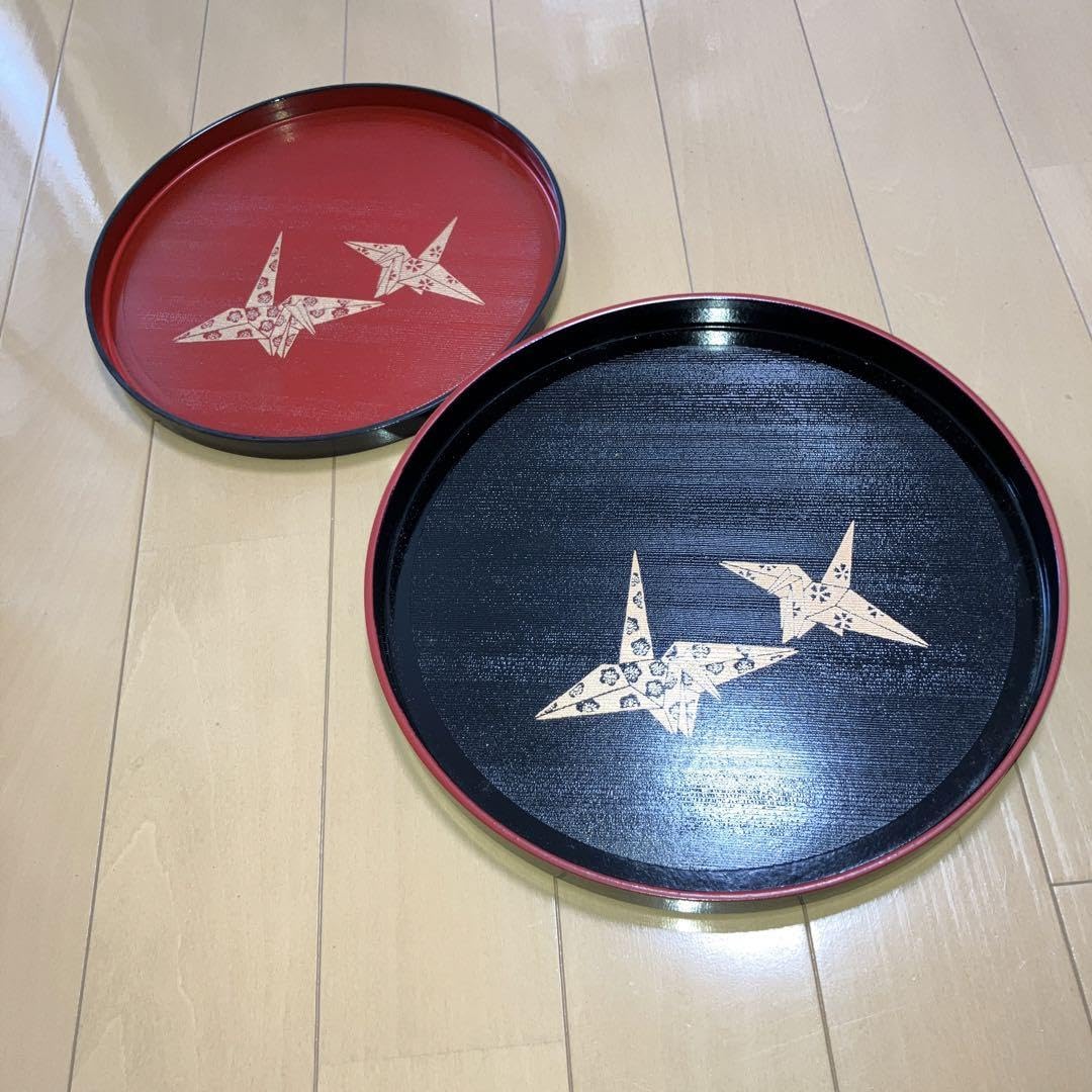 Amazon.co.jp: 漆器 お盆2枚セット : ホーム＆キッチン