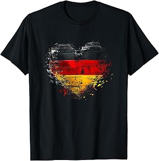 Deutschland Deutsche Flagge Herz T-Shirt