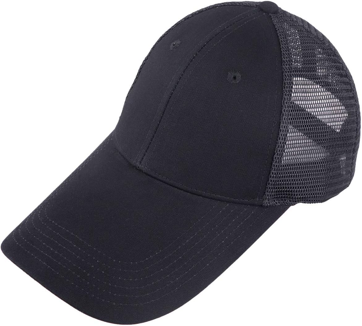 Sportmusies Extra Long Brim Mesh Back Baseball Caps for Men Women Adjustable Breathable Visor Mesh Hat