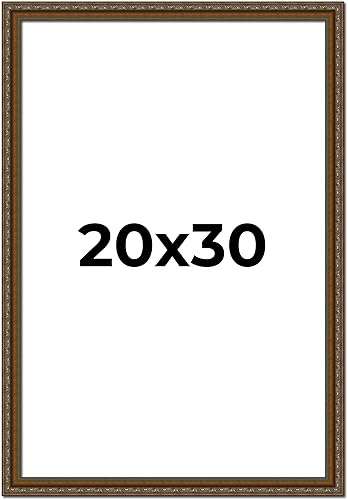 Miniatura 223 de Marco de fotos completo de madera dorada envejecida de 16 x 20 pulgadas con plexiglás acrílico UV, parte trasera de tablero de espuma y accesorios