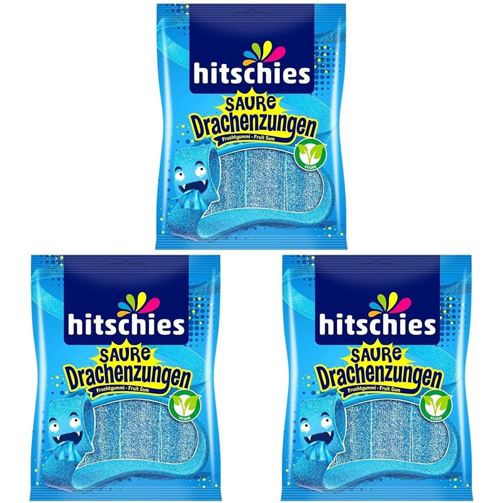 Hitschler Drachenzungen Blau, 125 g (Packung mit 3)