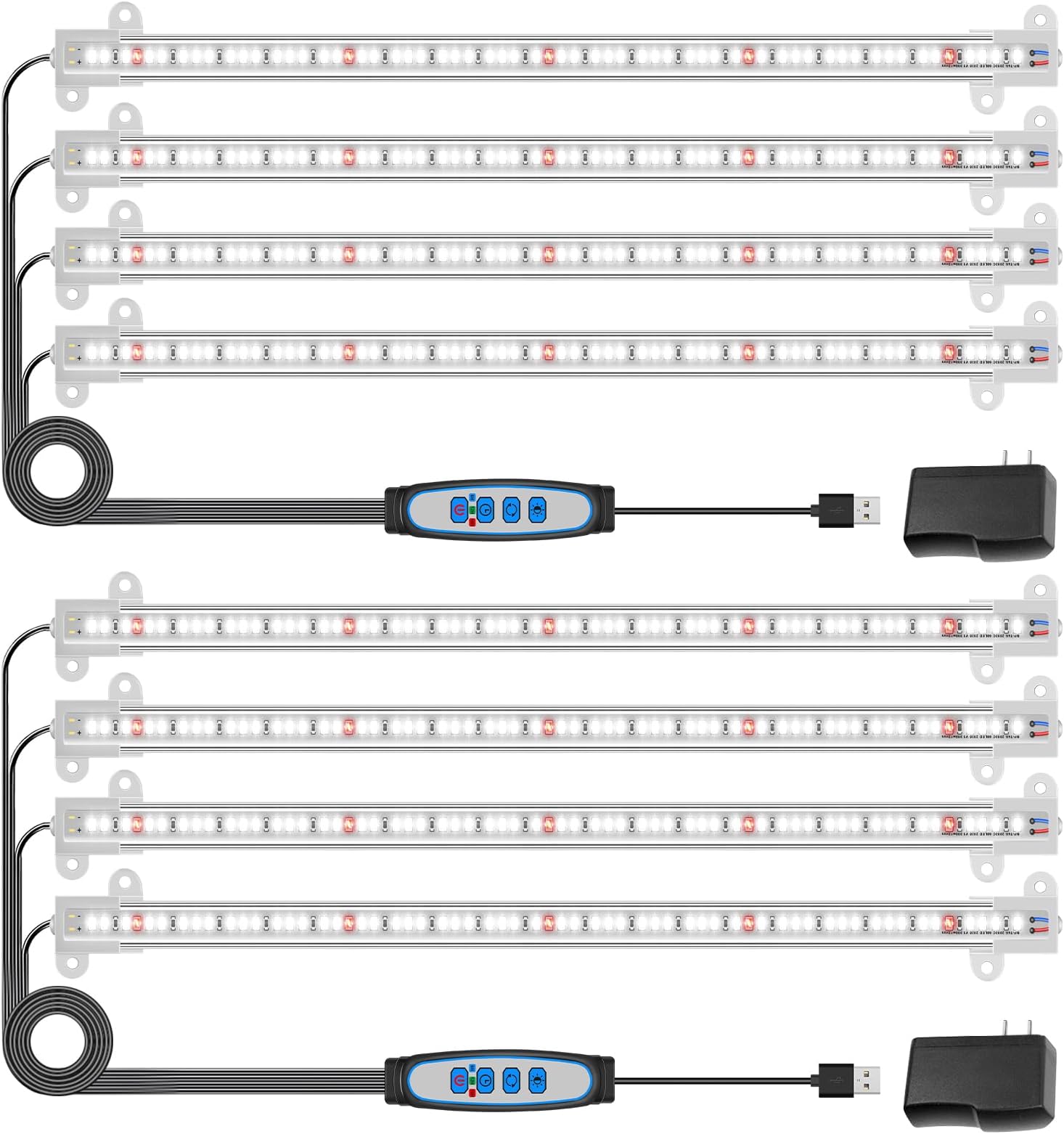 Lot De 5 Bandes LED Clignotantes Réfléchissantes - Pour Sécurité En Jogging, Vélo, Rando - Rechargeable USB - Adulte & Enfant