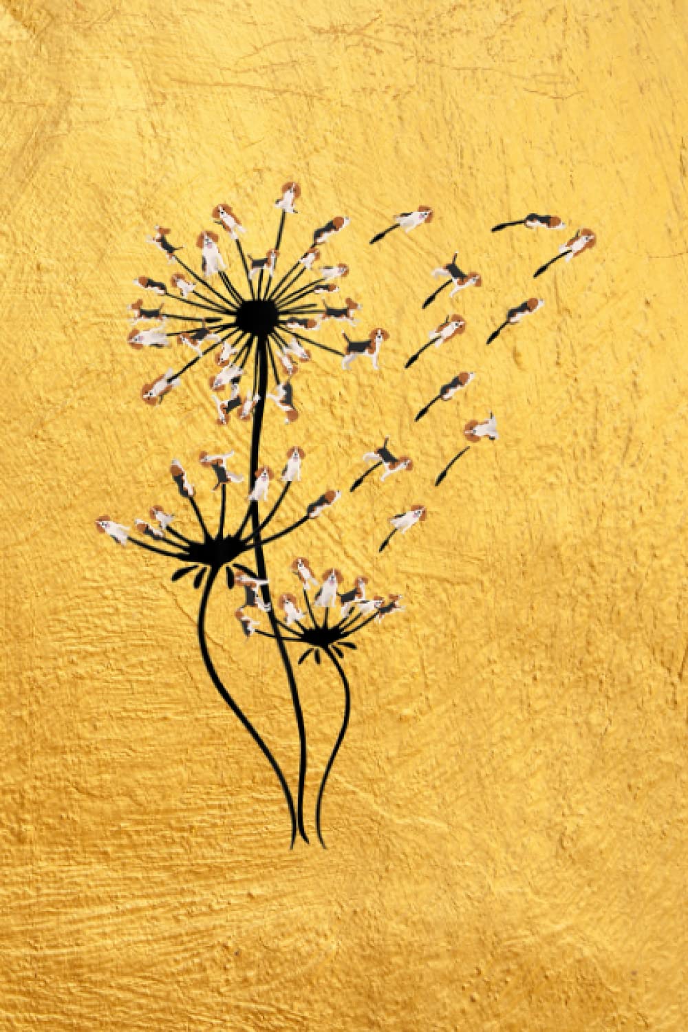 Workout Log 5 Days | Beagle Flower Fly Dandelion Cute Dog Lover, 6 x 9 inches size, 114 pages