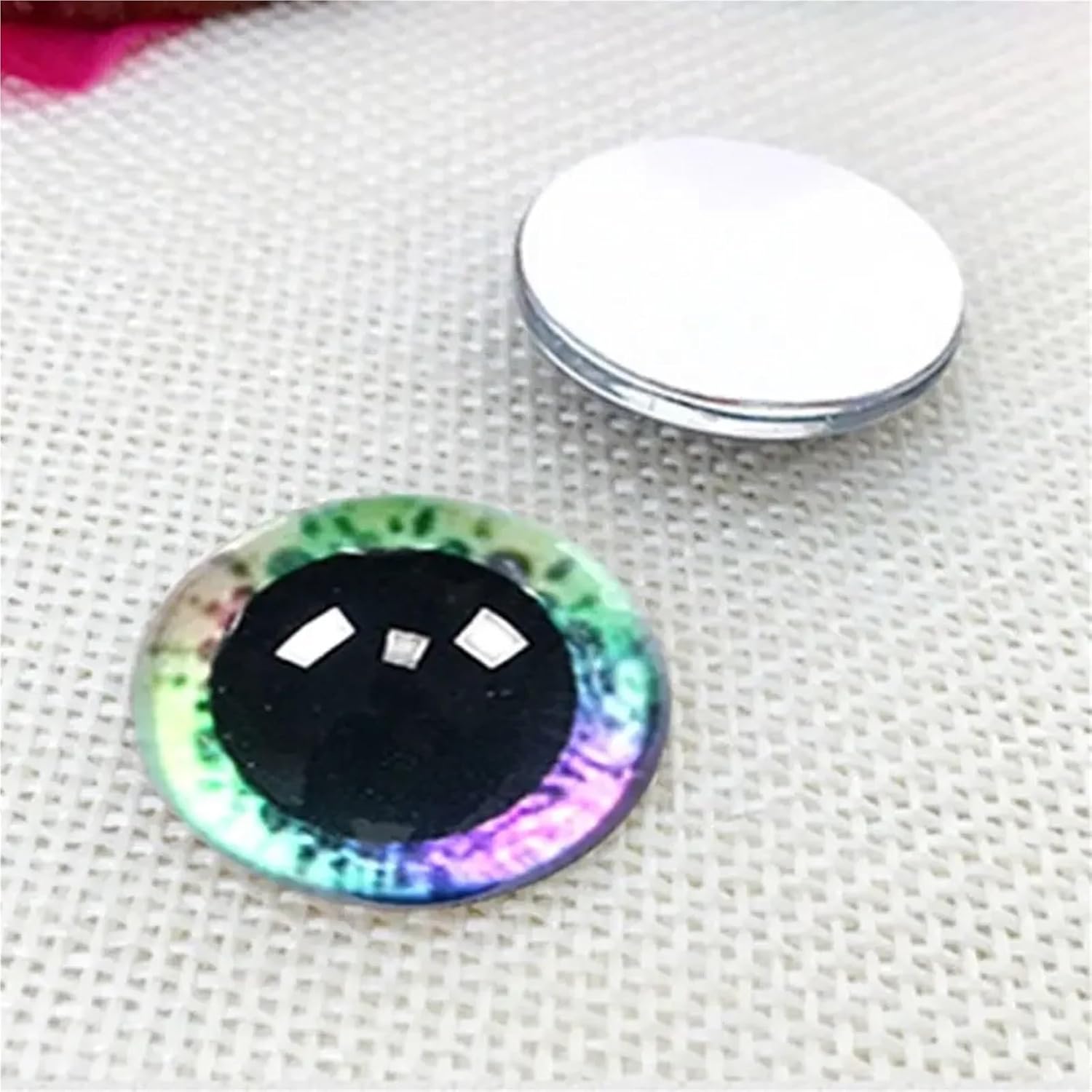 200pcs Snow Dimensional Glitter Crystal Eyes for DIY Dolls 6-20mm Plastic Resin Craft