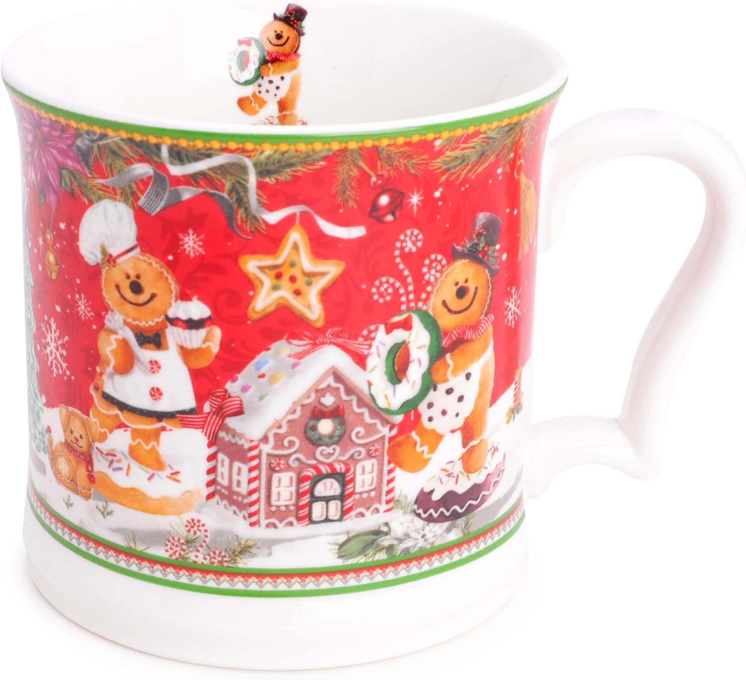 Christmas Concepts® Gingerbread Deluxe Ceramic Tableware Range - 15oz Mug With Matching Decorative Gift Box