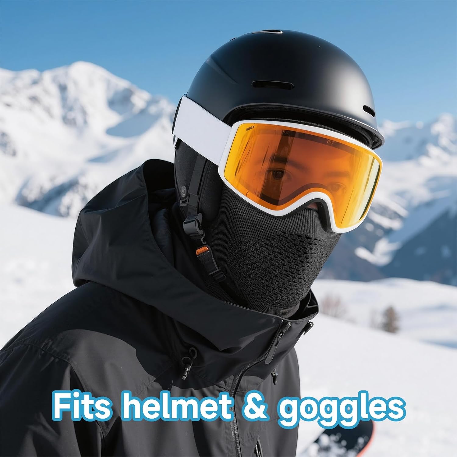 Topless Balaclava: Ski/Motorcycle Mask, Breathable Vents, Comfort-Fit, Keeps Hairstyle Intact,Fits Skiing & Motor