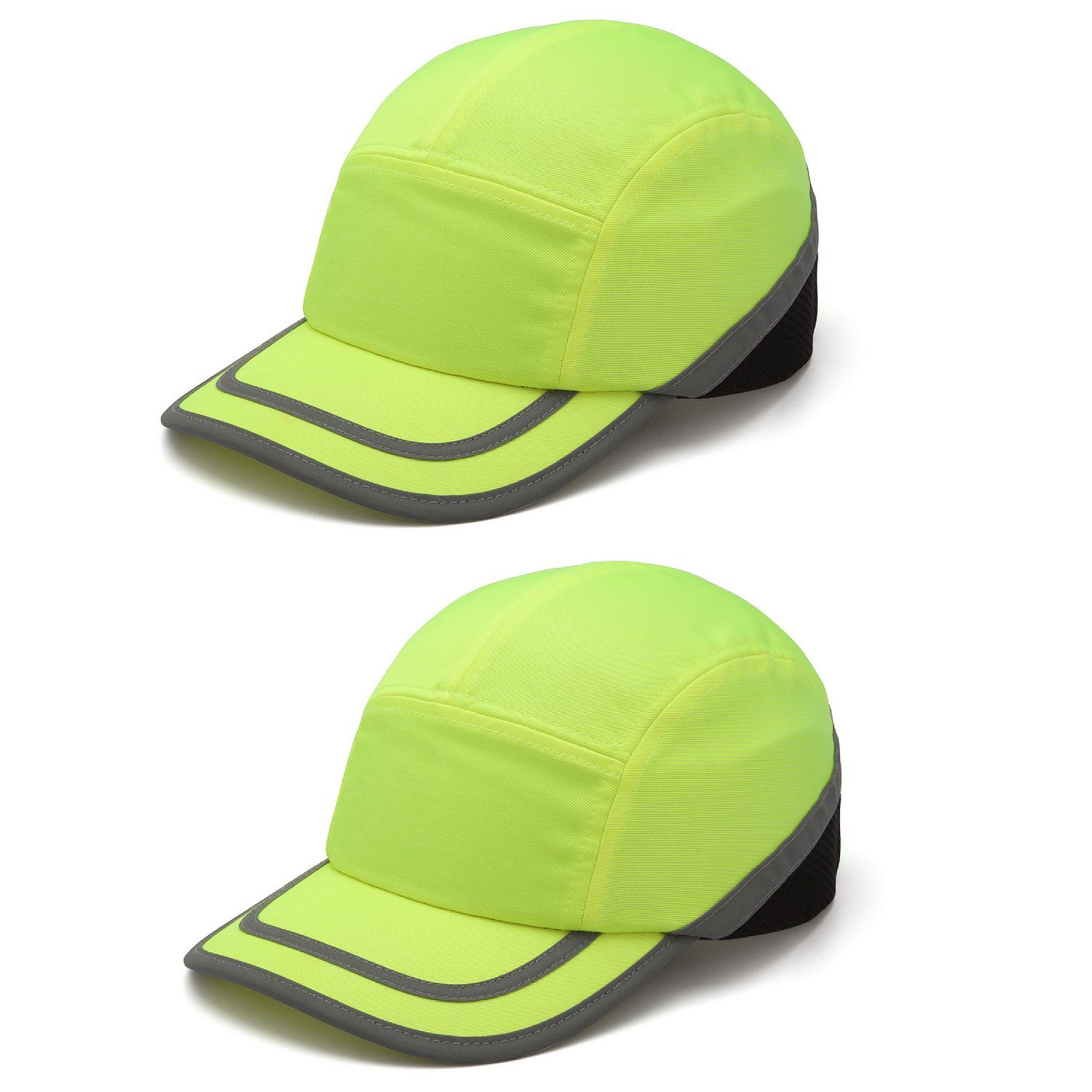 Pyramex Safety HP50031 Hi-Vis Lime Baseball Bump Cap/Hat (2 Each)