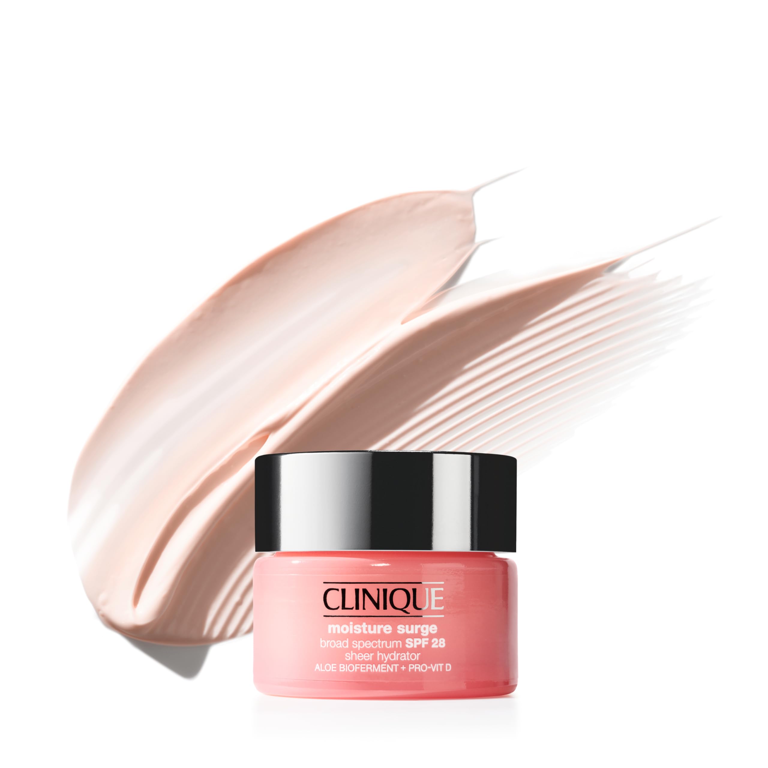 Moisture Surge Broad Spectrum SPF 28 Sheer Hydrator Face Moisturizer With Hyaluronic Acid, Aloe Bioferment + Provitamin D | Hydrating + Protecting