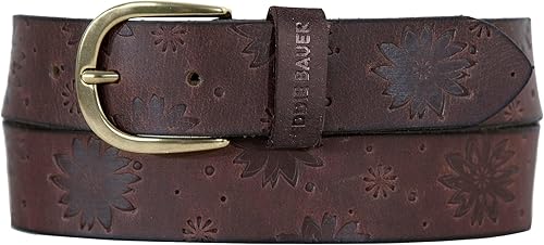 Eddie Bauer Cinturones de cuero casuales para mujer con hebilla de metal duradera