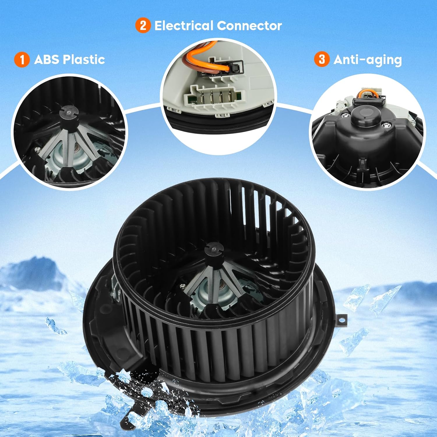 HVAC Heater Blower Motor Fan Fit for 1995-1997 Hyundai Accent, BMW 128i 135i 325i 325xi 328i 328xi 330i 330xi 335d 335i 335is 335xi xDrive M3, 328xi 335xi, Replaces 700218, Air Automotive Replacement