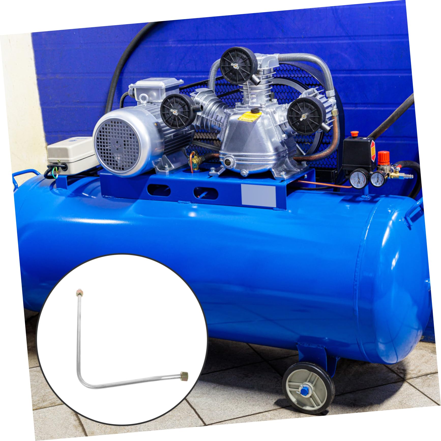 Amosfun Tubo Scarico per Compressore Aria Alluminio Sostituzione Flessibile per Accessori Compressore Alta Efficienza e Design Moderno per Officina e Garage