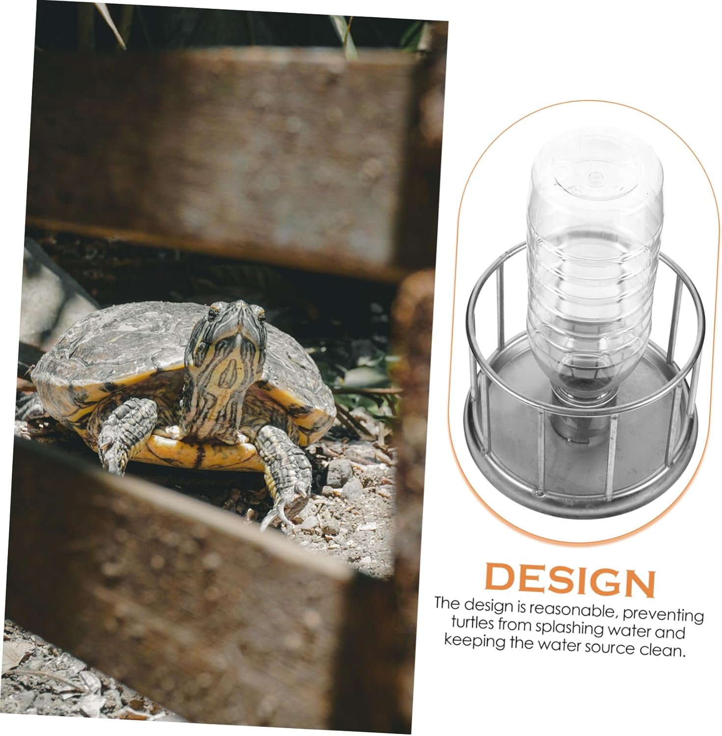 4pcs Reptile Dish Bowl Turtle Water Dish Tortoise Water Holder Metal Reptile Feeder Compact Food Holder for Small Turtles