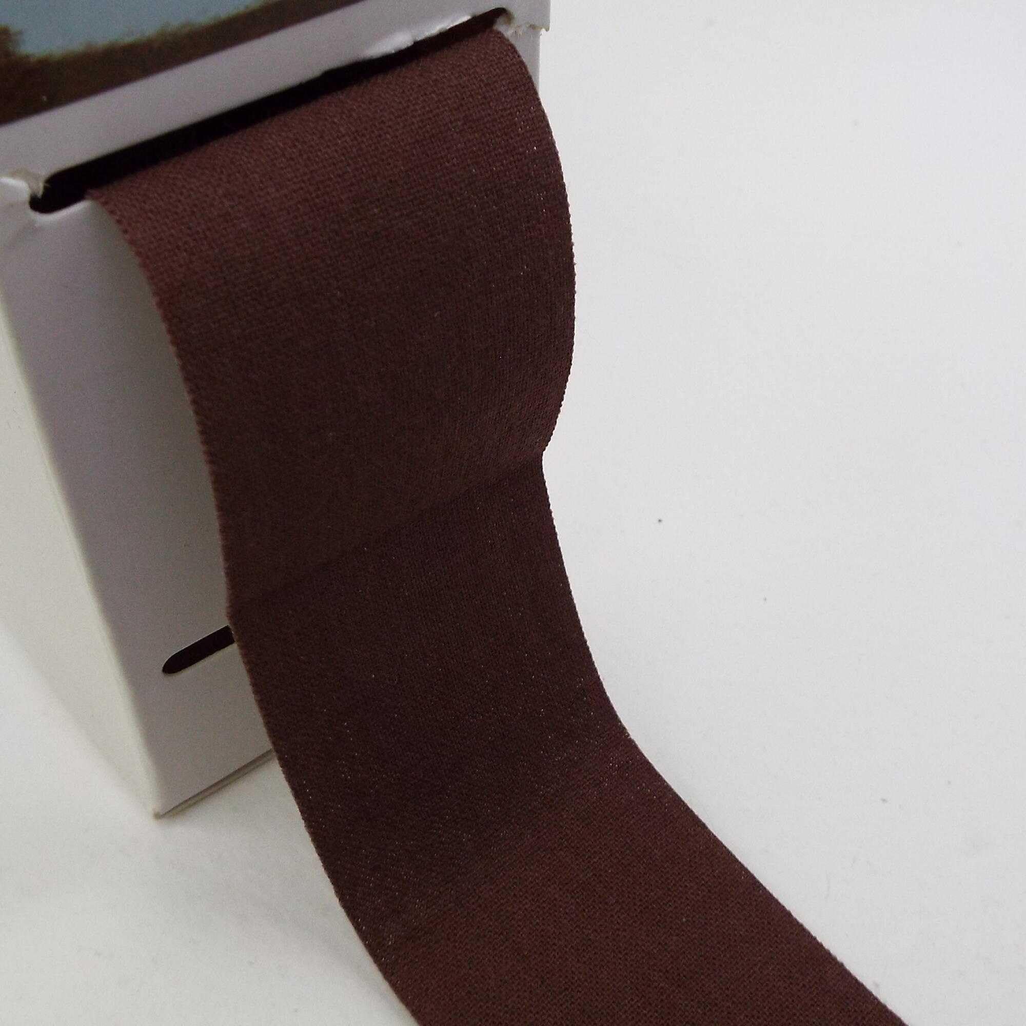 Iron On Fabric Cotton Tape 35mm 956D, 016 Brown Dark, 2 Metres