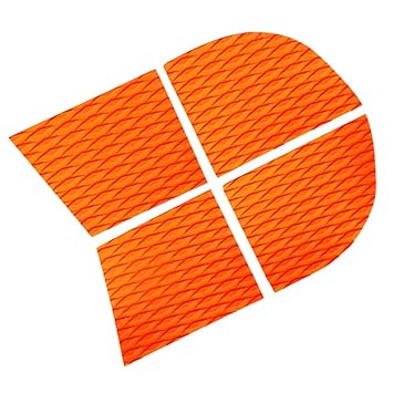 GIANTE 4 Pieces Dog Traction Pad Deck Grip Mat Tail Pad for SUP Surfboard Orange (66001322GI)