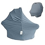 MOZAH Baby Multi-Use Cover: 9-in-1 Car Seat & More Covers - Nursing, Shopping Cart, High Chair - Blue Mirage