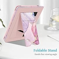Vista 4 de Fintie Funda con soporte para Kindle de 6 pulgadas (11ª generación-versión 2024/2022), funda de piel sintética con ranura para tarjeta de Mármol