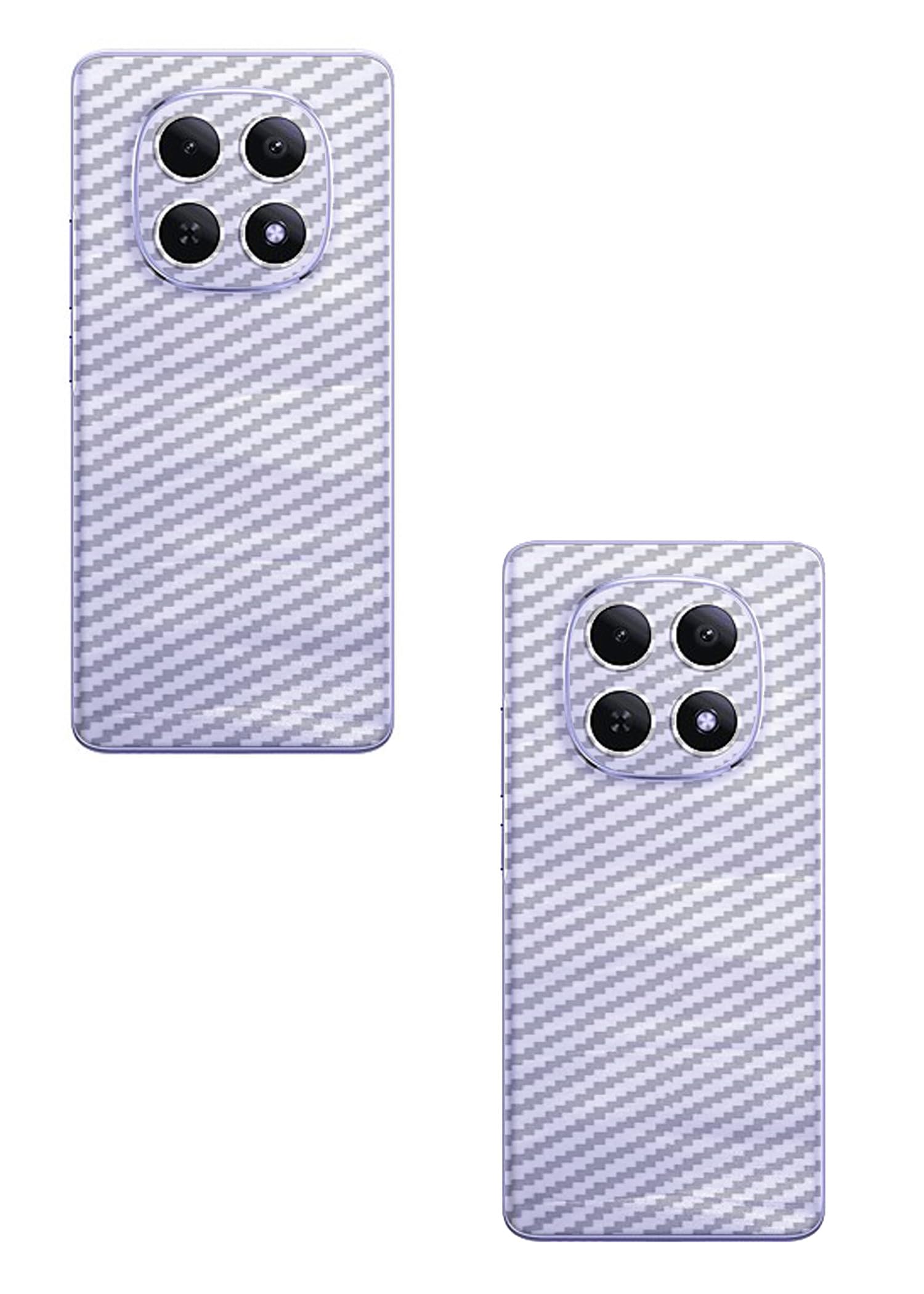 (Pack of 2) Compatible with Redmi Note 15 5G Skin Sticker/Vinyl wrap/Protective Film Mobile Back Skin Carbon Fiber 3D Transparent by Candeal Mizhan(Only Back)-image-33