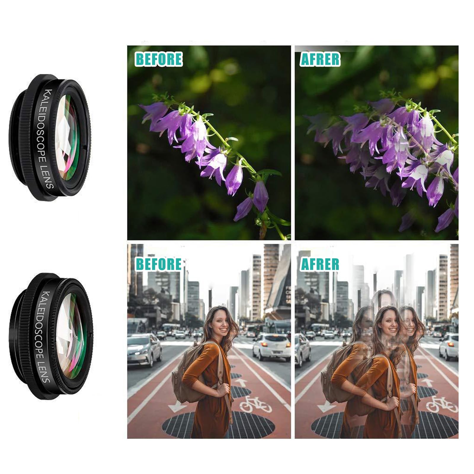 15-in-1 Handy Kamera Objektiv Set, 198° Fisheye, Weitwinkel & 15x Makro, Starlight- und Kaleidoskop-Objektiv mit CPL Filter, Smartphone Linsen kompatibel mit iPhone und den meisten Handys