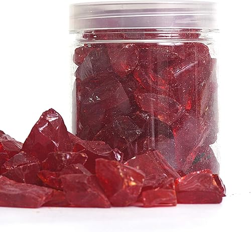 Miniatura 5 de Grava de vidrio reflectante de alto brillo, gemas de fuego, gotas de fuego, piedras de cristal de fuego, chips de cuentas para hoguera, pecera,