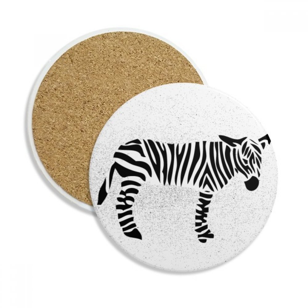Coaster en céramique naturelle zèbre DIYthinker pierre absorbante pour boisson