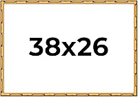 Vista 136 de Poster Palooza Marco de madera maciza de bambú dorado de 12 x 8 pulgadas con acrílico UV, respaldo de tablero de espuma y accesorios para colgar