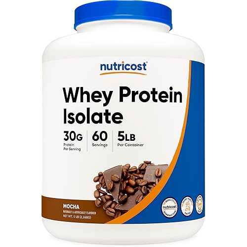 Nutricost Whey Protein Isolate (Mocha) 5LBS - Gluten Free & Non-GMO