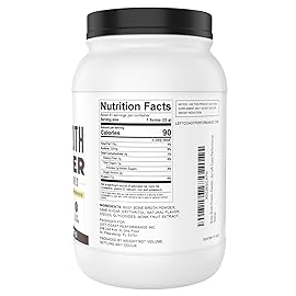 32oz Vanilla Bone Broth Protein Powder From Grass Fed Beef - Non-GMO Ingredients, Gut-Friendly, Low Carb Dairy Free Protein Powder - Natural Collagen Source For Joint Support - Keto Friendly