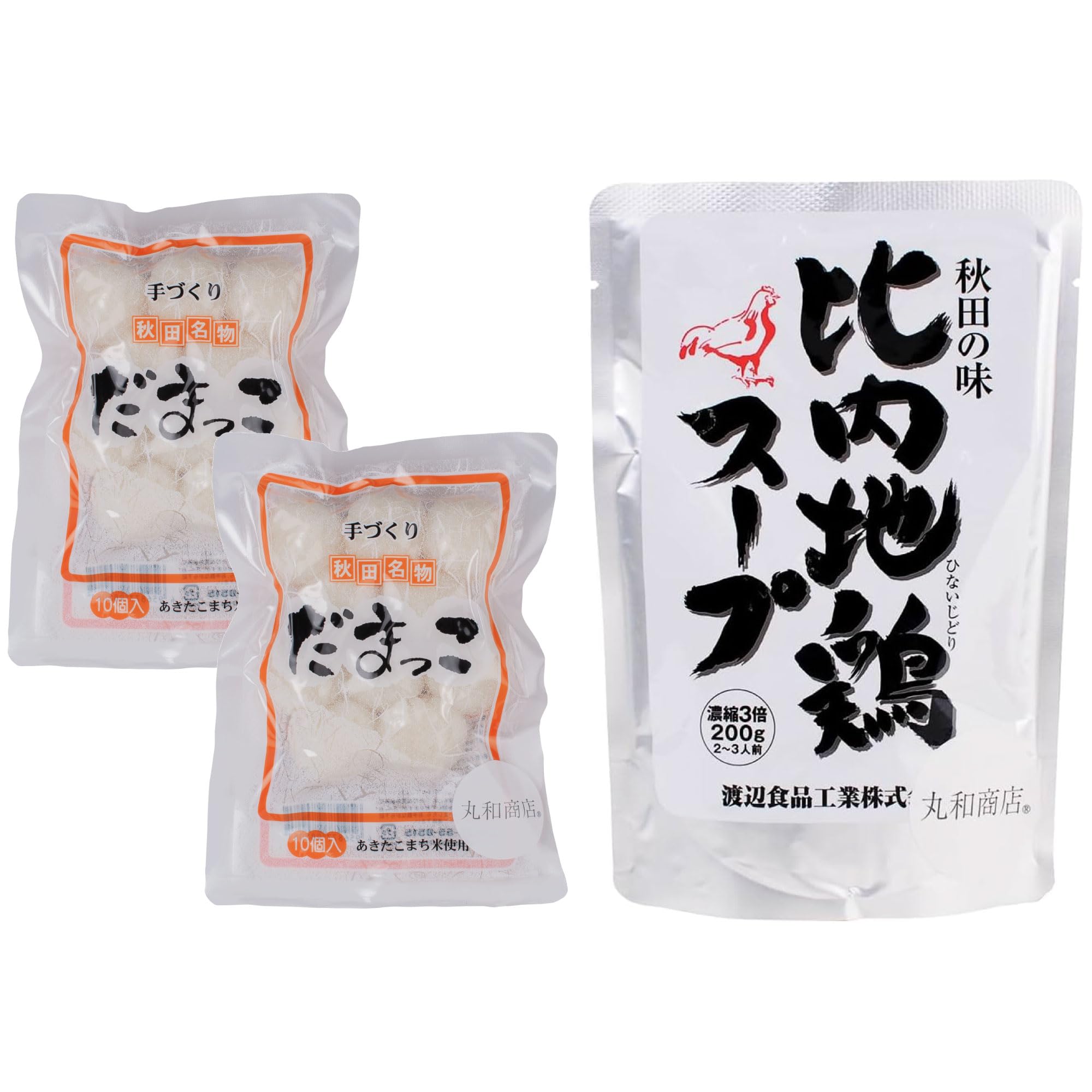 ＜丸和商店＞ だまっこ(だまこ)鍋セット (渡辺食品工業だまっこ ・比内地鶏スープ)