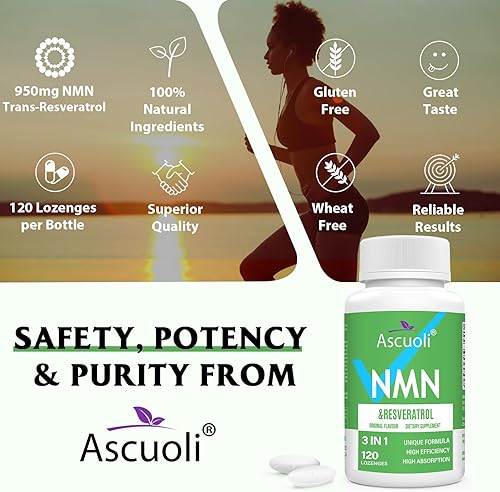 Miniatura 32 de 99% de alta pureza NMN 500mg + suplemento trans-resveratrol 1100mg, fórmula avanzada 3 en 1, resveratrol orgánico NMN, potente antioxidante, Boost