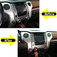 Vista 5 de 5 piezas de aleación de aluminio para perillas de aire acondicionado y estéreo, 4WD, compatibles con interruptor central de control de aire