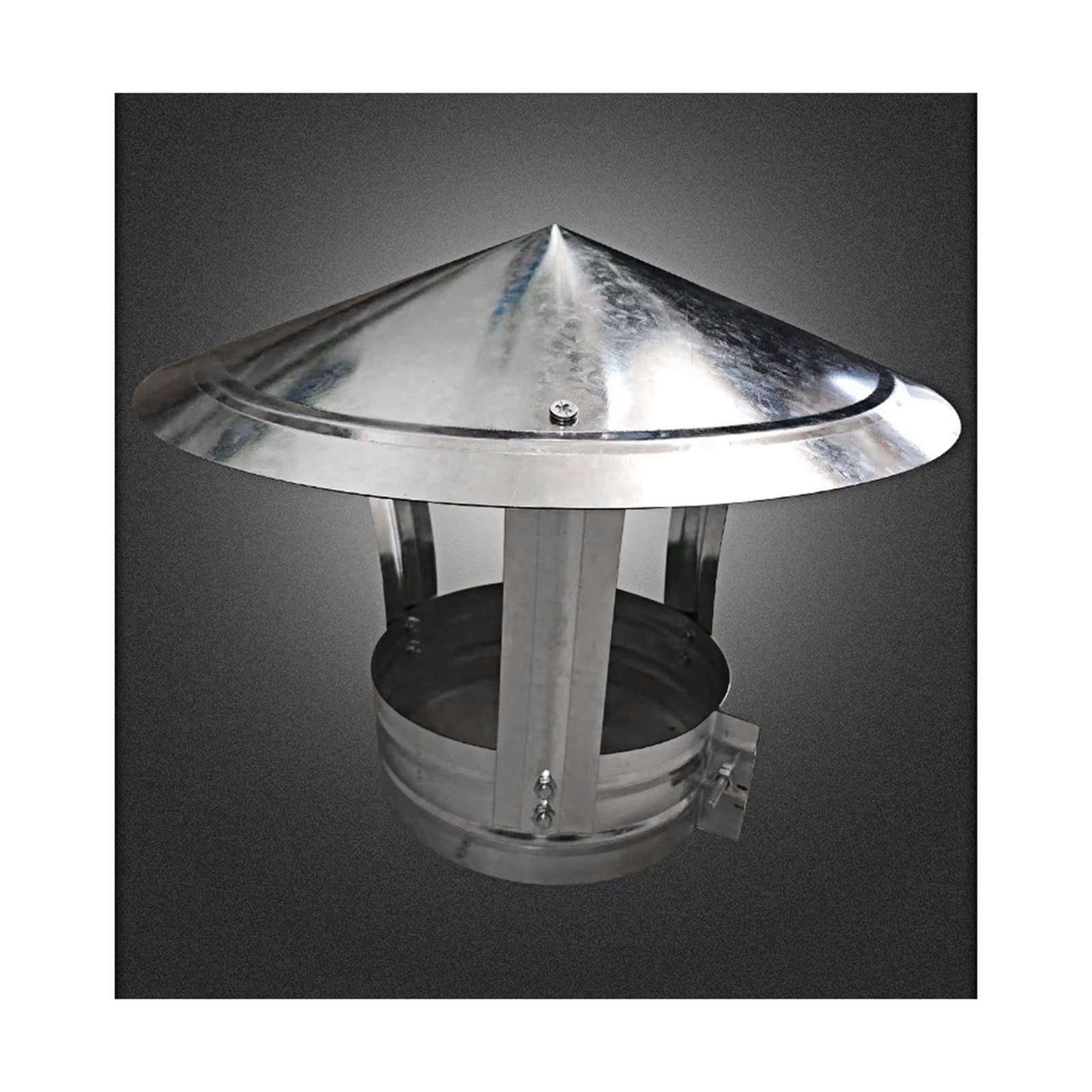Chimney cap,chimney cowl,Chimney Cowl Cap,Flue Roof Round for Windproof Rain Exhaust,Chimney Caps,Chimney Rain Cap Stove Chimney Exhaust Pipe Heating Stove Chimney Fireplace Earth Stove,(D9cm/3.54in)