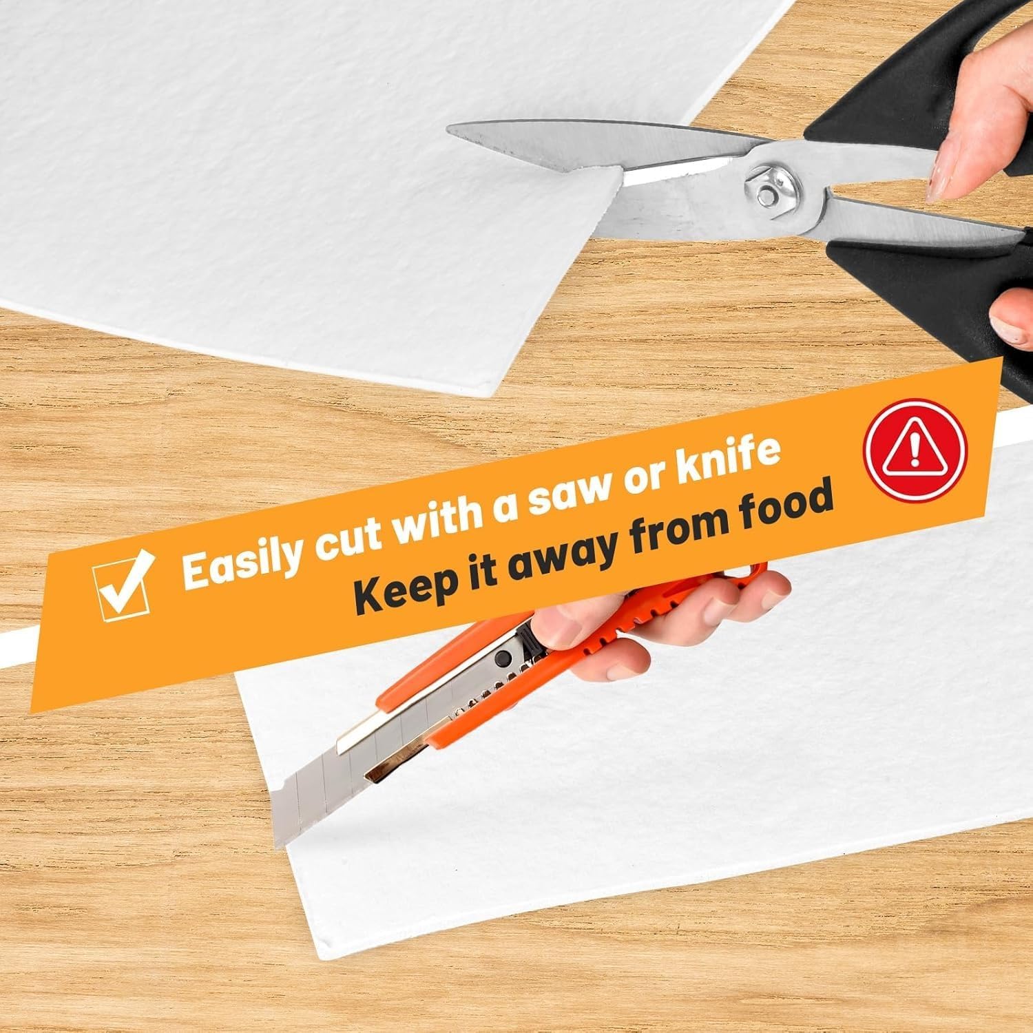 4Pcs High-Temperature Ceramic Fiber Paper for Insulation and Gasket Material - Fireproof Kiln Sheets(Thick: 4mm)