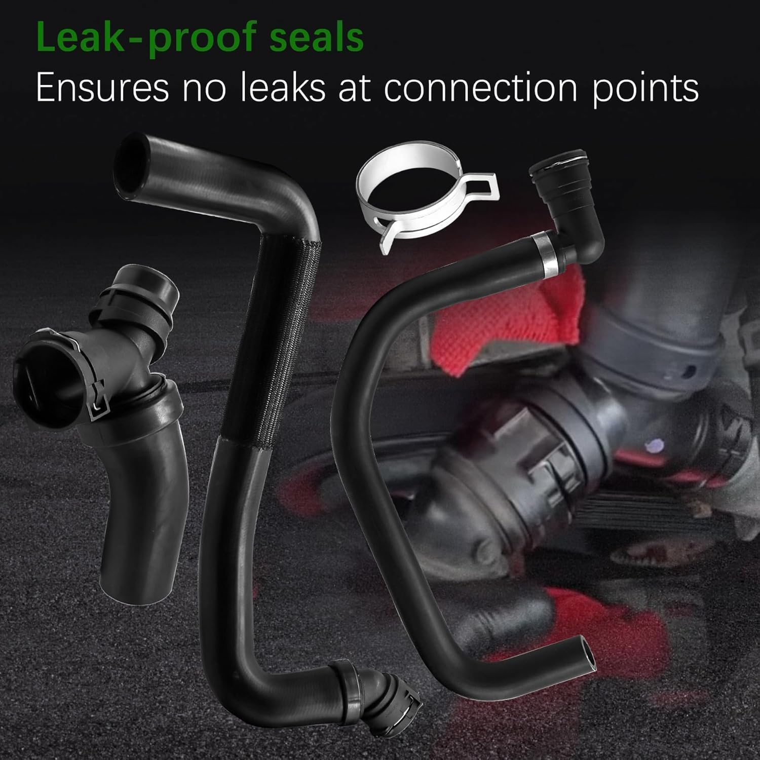 DR3Z-8566-A Upper Radiator Hose Y-Connector Lower Compatible with Ford F150 5.0L 2011 2012 2013 2014 2015 2016 2017 2018 2019 2020 Replace CL3Z-8260-A BL3Z 8C350-A