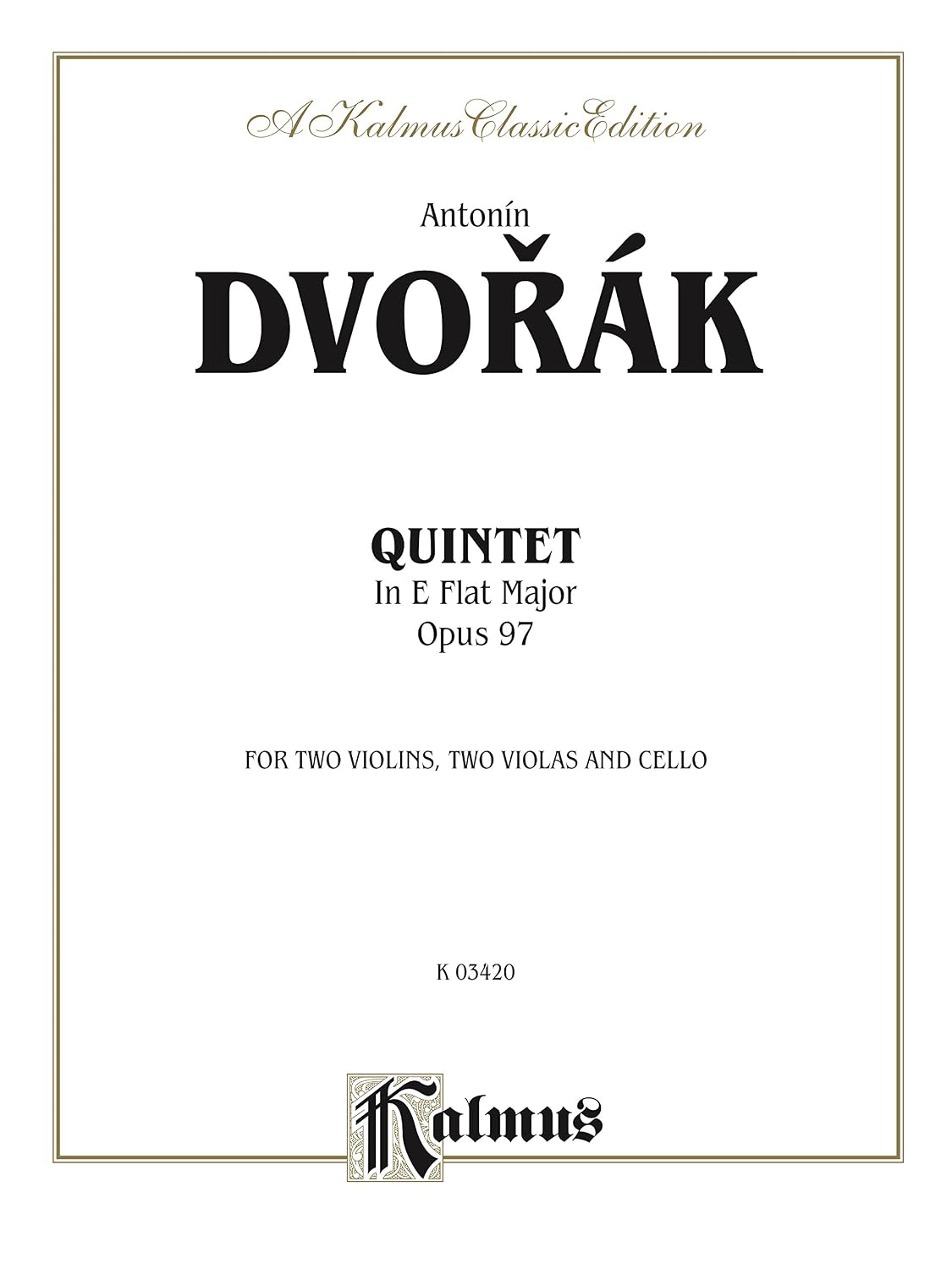 Two Violas String Amazon.com: String Quintet in E-flat Major, Opus 97: For Two Violins ...