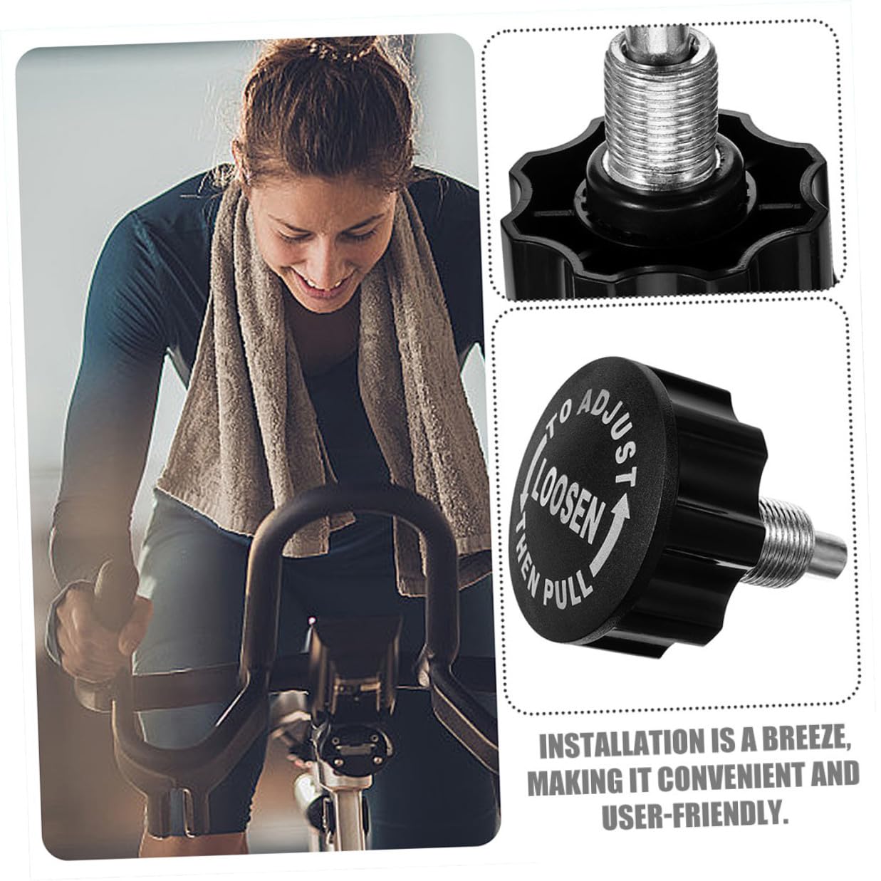 Supvox Pulsante di trazione per cyclette di ricambio per fitness perno di trazione regolabile in altezza per ergometri attrezzature fitness accessori