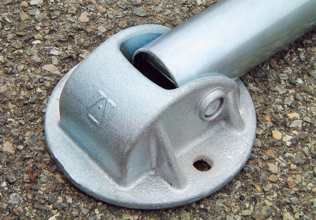 ARCO SRL 3-Fuß-Standard-Parkbügel - Parkplatzsperre, umlegbar mit Zylinderschloß, ARS480