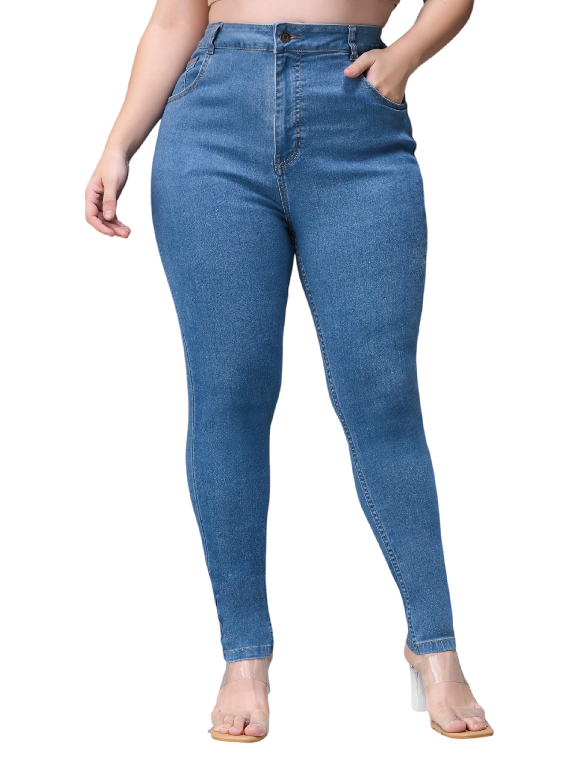 miss chase a+ Women's Skinny Fit High Rise Regular Length Stretchable Denim Jeans-picture-49
