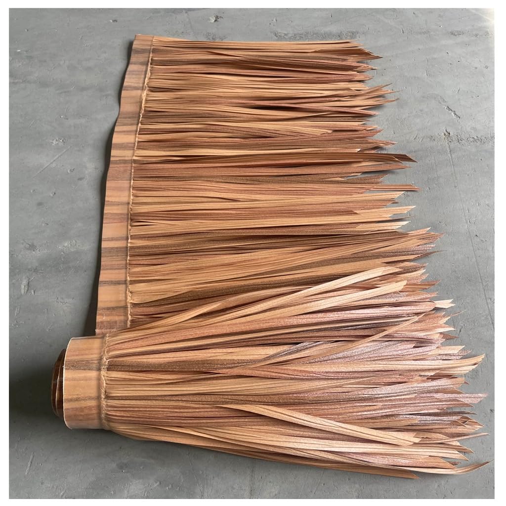 Chaume synthétique jaune en tuiles plastiques pour toiture de pavillon