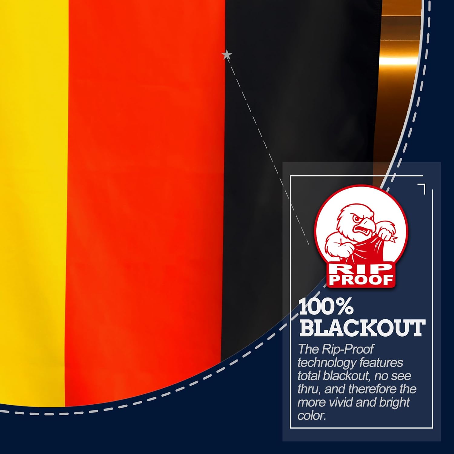 Anley Rip-Proof Double Sided 3-Ply Germany Flag 3x5 Foot - Vivid Color, Canvas Header and Wrinkle Resistant - The Strongest, Longest Lasting German National Flags 3 X 5 Ft