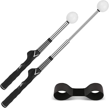 Retractable Golf Swing Trainer-Portable Indoor/Outdoor Swing Plane Aid for Muscle Memory,Tempo & Anti-Slice Training,Adjustable Golf Practice Tool for All Skill Levels.
